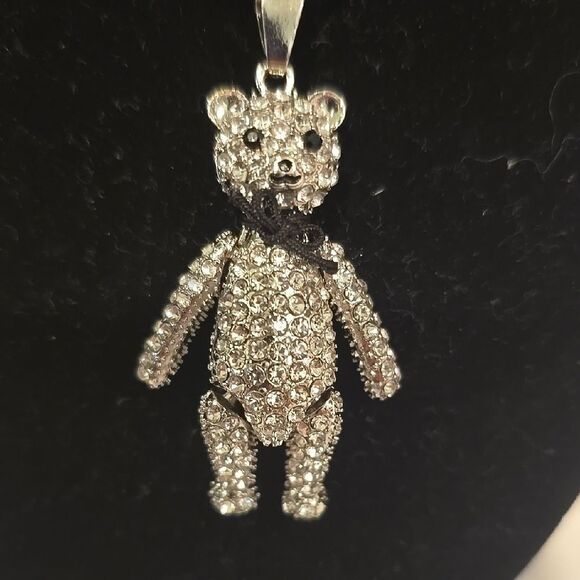 Sparkling Bear Pendant Necklace,Genuine AUSTRIAN CRYSTAL! NWOT - Picture 5 of 5